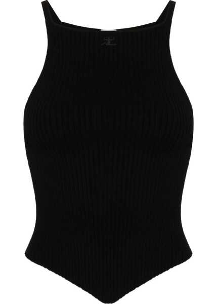 Bluze COURRGES Ribbed Tank Top BLACK Femei (BM 17012722) 1