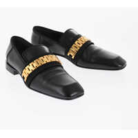 Mocasini Leather Debbie Loafers With Golden Detail Femei