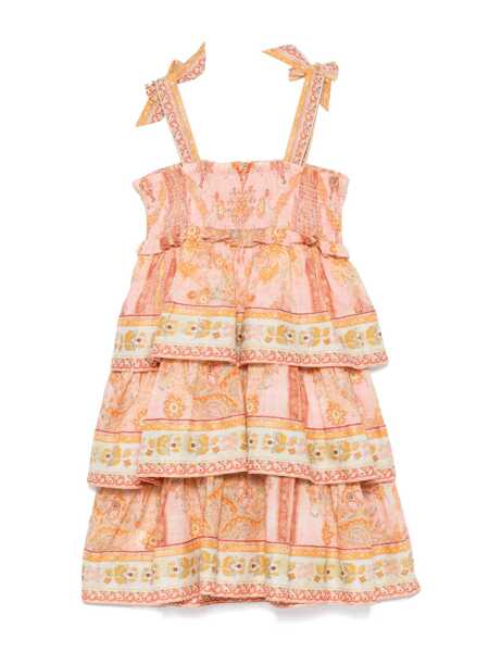 Rochii ZIMMERMANN Wylie Kids Tiered Dress Pink Fete (BM 17013438) 2