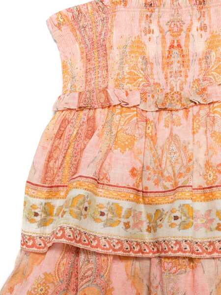 Rochii ZIMMERMANN Wylie Kids Tiered Dress Pink Fete (BM 17013438) 3