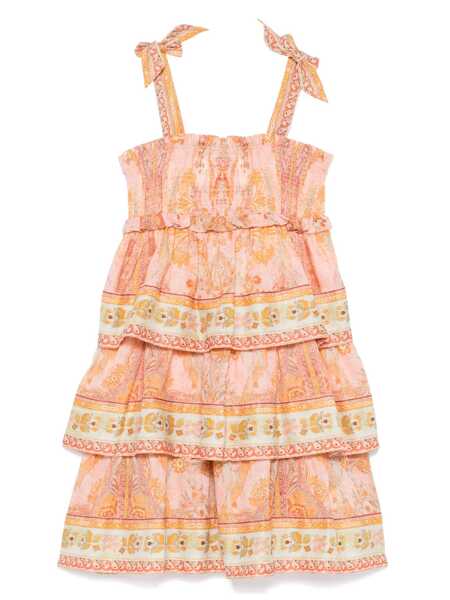Rochii ZIMMERMANN Wylie Kids Tiered Dress Pink Fete (BM 17013438) 1