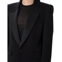 Geci Saint Laurent Dama - Geci Saint Laurent Saint Laurent Grain De Poudre Tuxedo Jacket Black Femei (BM 17015091) - B-mall.ro