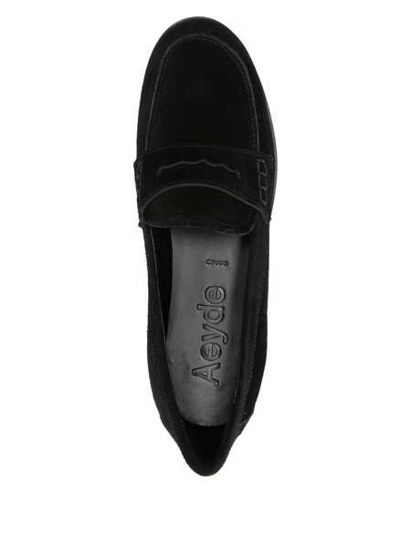Mocasini AEYDE Aeyde Oscar Cow Suede Leather Black Shoes Black Femei (BM 17017299) 4