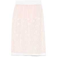 Fuste P.A.R.O.S.H. Sorgente Floral-Embroidered Midi Skirt Femei