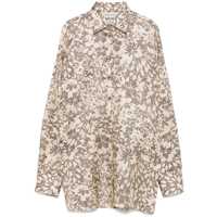 Camasi Golden Goose All-Over Floral Print Shirt In Silk Femei