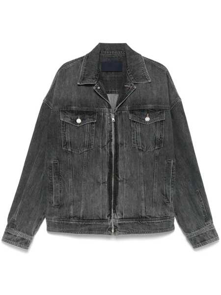 Geci JUUN.J Grey Jacket With Wide Notched Revers And Dropped Shoulders In Denim Man GREY Barbati (BM 17019240) 1