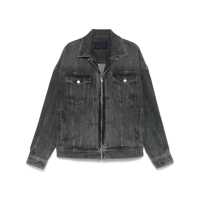 Geci Grey Jacket With Wide Notched Revers And Dropped Shoulders In Denim Man Barbati