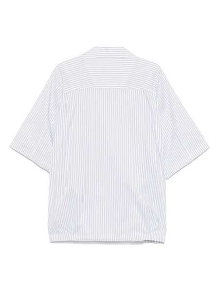 Camasi JUUN.J Blue Bowling Shirt With Cuban Collar And All-Over Striped Motif In Cotton Blend Man BLUE Barbati (BM 17019246) 2