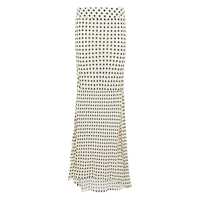 Fuste Mar De Margaritas White Maxi Skirt With Black Pois Femei