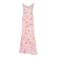 Rochii Mar De Margaritas Pink Long Dress With Floral Print Femei