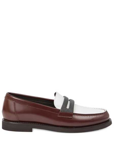 Mocasini Brunello Cucinelli Brunello Cucinelli Leather Loafer BROWN Femei (BM 17020068) 1