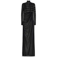 Rochii Jean Paul Gaultier The Striped Flocked Long Dress Femei