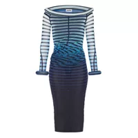 Rochii Jean Paul Gaultier The Long 3D Striped Long Dress Femei