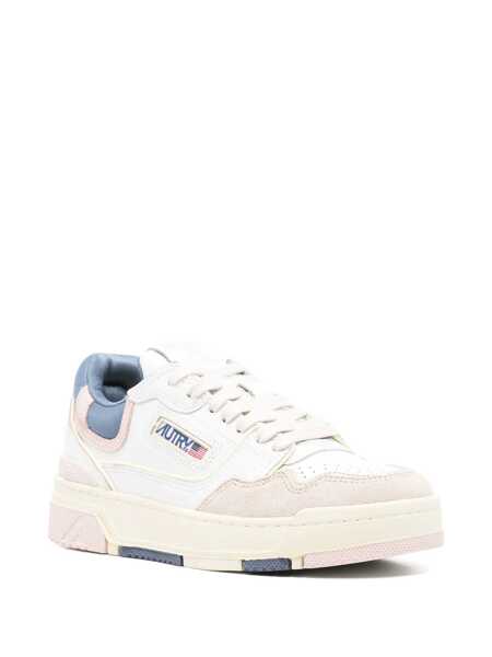 Sneakers AUTRY Autry Sneakers Clc Low Leather And Suede Color White And Peach Whip WHITE, PINK Femei (BM 17020614) 2