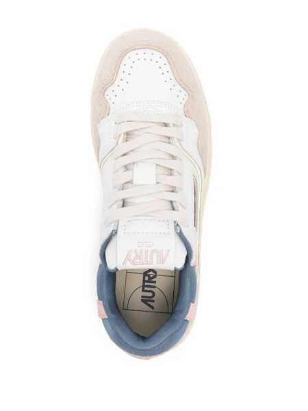 Sneakers AUTRY Autry Sneakers Clc Low Leather And Suede Color White And Peach Whip WHITE, PINK Femei (BM 17020614) 4