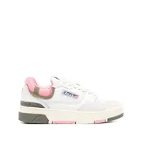 Sneakers Autry Clc Low Sneakers In Leather And Suede Color White And Geranium Femei