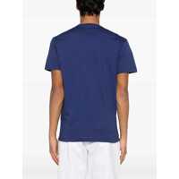 Tricouri DSQUARED2 pentru Barbati - Tricouri DSQUARED2 Blue Crewneck T-Shirt With Logo Print On The Front In Cotton Man BLUE Barbati (BM 17020944) - B-mall.ro