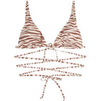 Sutiene Bikini top with animal print Femei