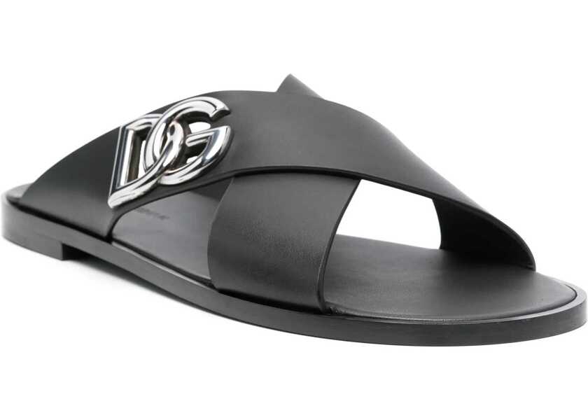 Sandale Dolce & Gabbana Leather Sandal BLACK Barbati (BM 17022013) 2