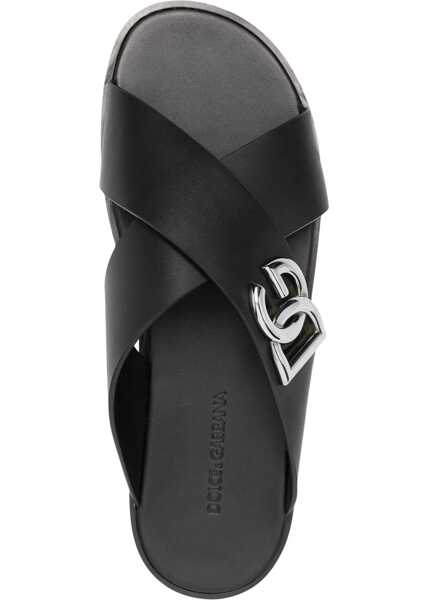 Sandale Dolce & Gabbana Leather Sandal BLACK Barbati (BM 17022013) 4
