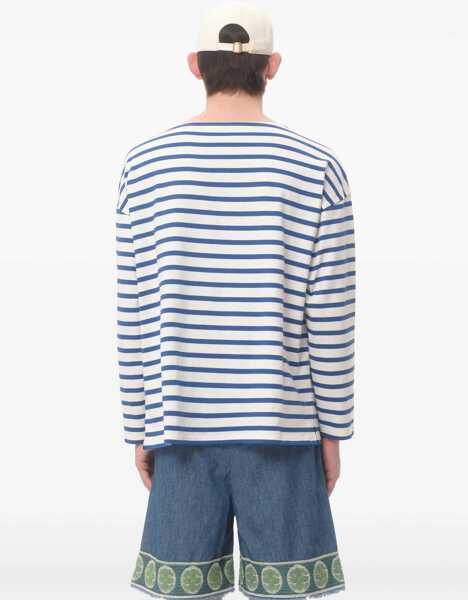 Tricouri Valentino Garavani Striped Chez Valentino T-Shirt WHITE Barbati (BM 17022190) 4