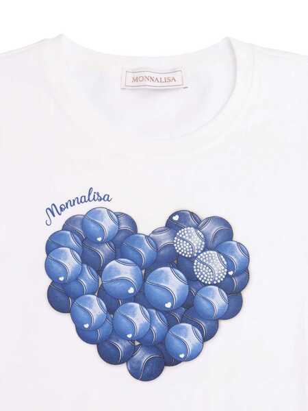 Tricouri Monnalisa TENNIS REGULAR T-SHIRT White Fete (BM 17022474) 3