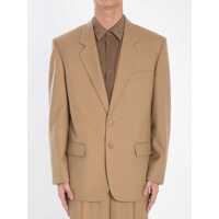 Geci Single-Breasted Wool Jacket Barbati