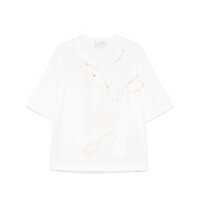 Tricouri Forte_Forte Embroidered Cotton T-Shirt Femei