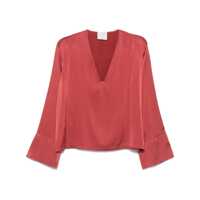 Bluze Forte_Forte Silk V-Necked Blouse Femei