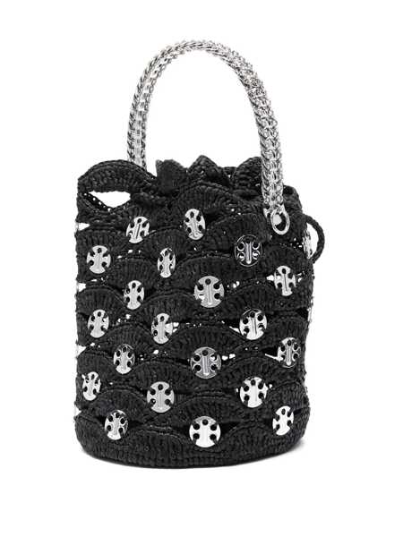 Genti de mana RABANNE Rabanne Black Raffia Bucket Bag NERO E ARGENTO Femei (BM 17024160) 3