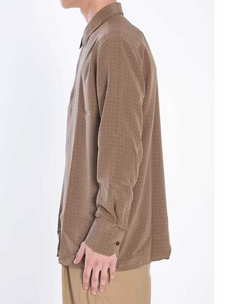 Camasi Saint Laurent Polka Dots Shirt Beige Barbati (BM 17024496) 2