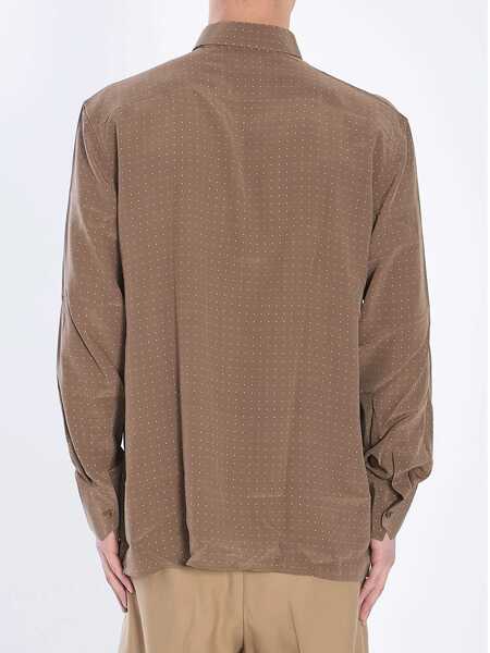 Camasi Saint Laurent Polka Dots Shirt Beige Barbati (BM 17024496) 3