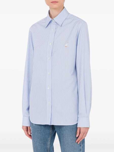 Camasi Moschino Moschino Oca Embroidered Shirt BLUE Femei (BM 17025837) 2