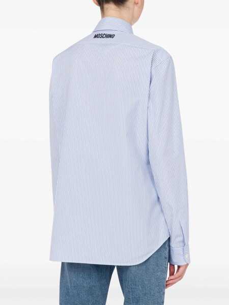 Camasi Moschino Moschino Oca Embroidered Shirt BLUE Femei (BM 17025837) 3