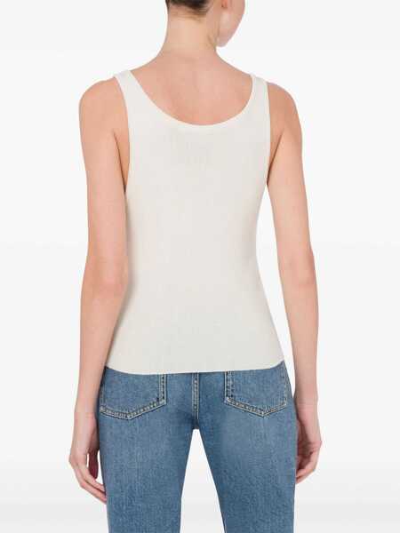 Topuri Moschino Moschino Knit Top WHITE Femei (BM 17025891) 3