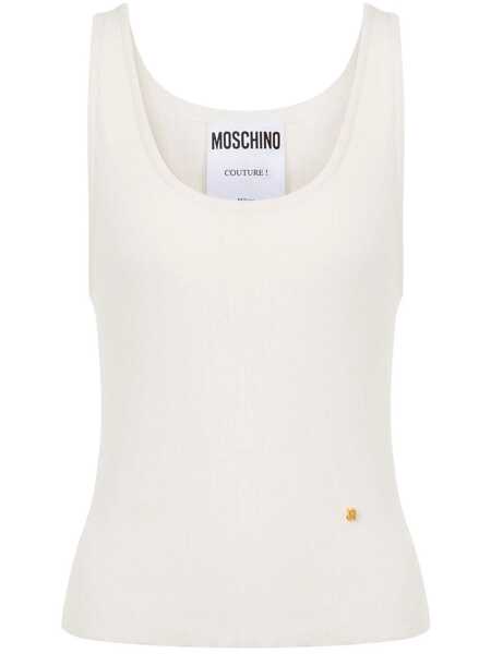 Topuri Moschino Moschino Knit Top WHITE Femei (BM 17025891) 1