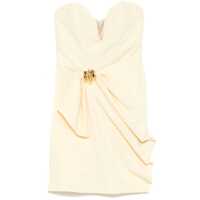 Rochii Elisabetta Franchi Butter Yellow Mini Dress With Draped Detail Femei
