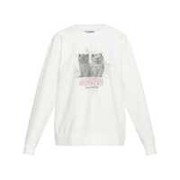 Pulovere Ganni Kittens Print Cotton Sweatshirt Femei