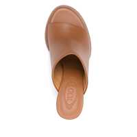 Pantofi cu toc TOD'S Dama - Pantofi cu toc TODS TodS Leather Heel Mules Brown Femei (BM 17030847) - B-mall.ro