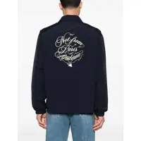 Jachete DRÔLE DE MONSIEUR pentru Barbati - Jachete DRLE DE MONSIEUR Vignes Slogan Print Jacket BLUE Barbati (BM 17031067) - B-mall.ro