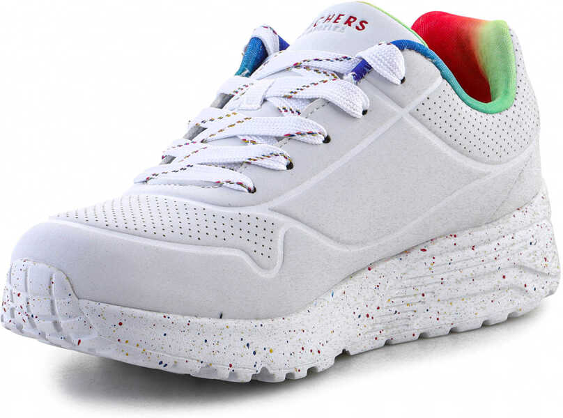 Sneakers SKECHERS Uno Lite Rainbow Speckle White Femei (BM 17031877) 3
