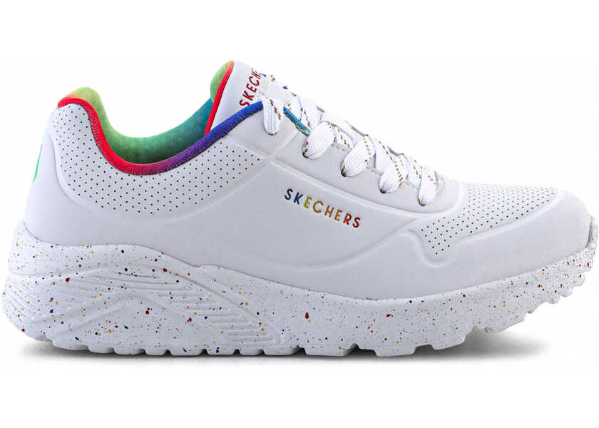 Sneakers SKECHERS Uno Lite Rainbow Speckle White Femei (BM 17031877) 5
