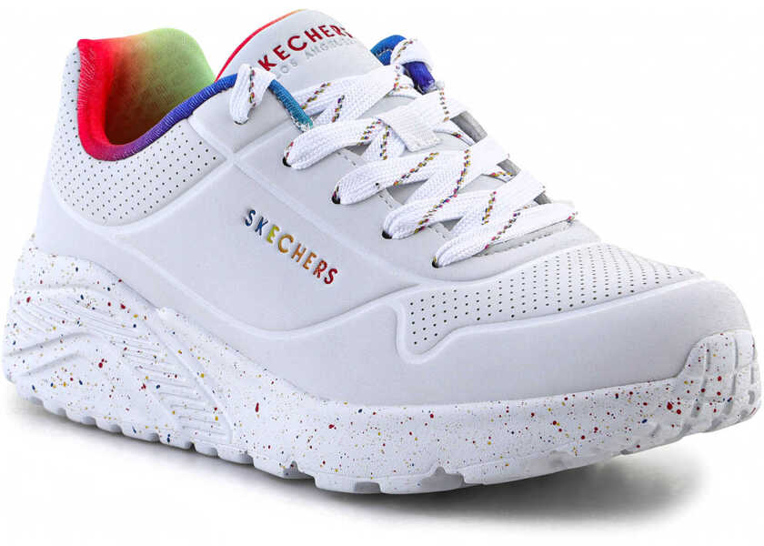 Sneakers SKECHERS Uno Lite Rainbow Speckle White Femei (BM 17031877) 1