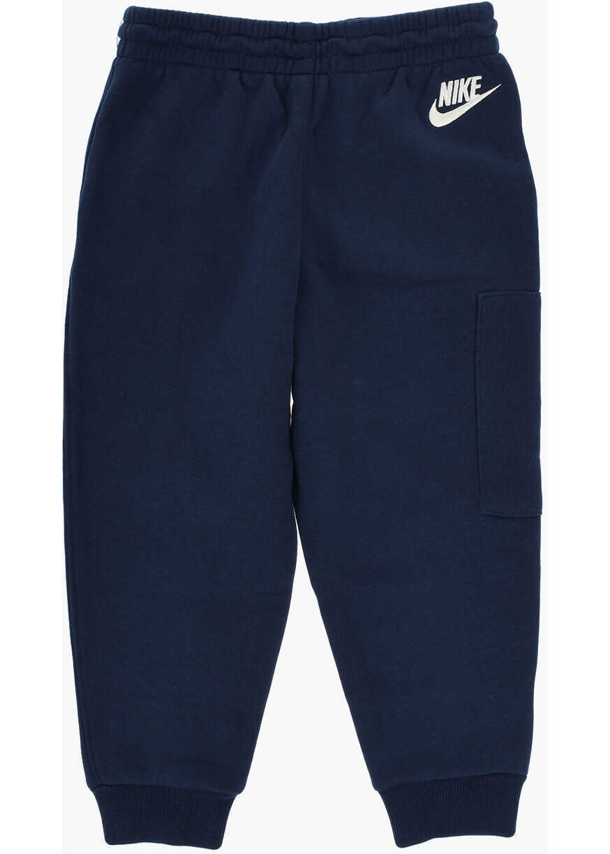 Pantaloni de trening Nike Fleeced Cotton Cargo Joggers With Embossed Logo Blue Fete (BM 17031976) 3