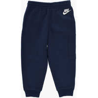 Pantaloni de trening pentru Fete - Pantaloni de trening Nike Fleeced Cotton Cargo Joggers With Embossed Logo Blue Fete (BM 17031976) - B-mall.ro