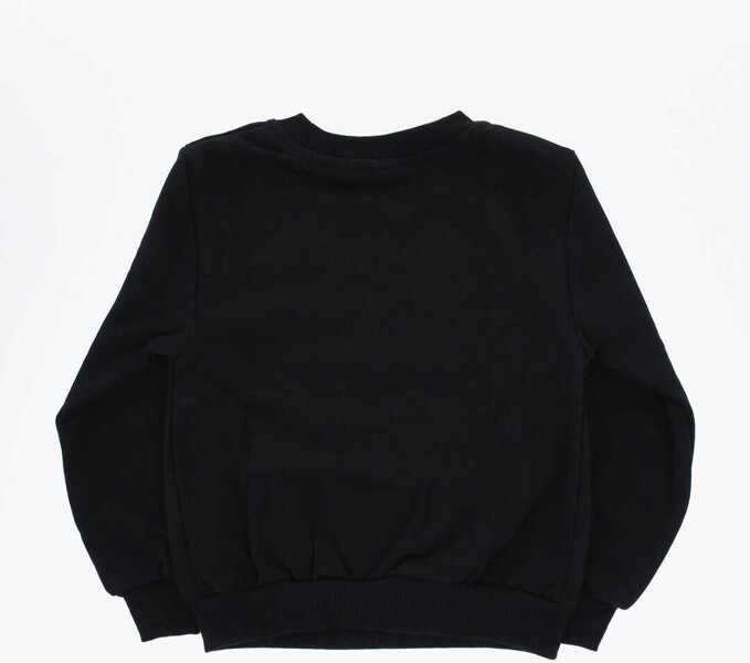 Bluze de trening Nike Fleeced-Cotton Crew-Neck Sweatshirt With Frontal Logo Black Baieti (BM 17031979) 3