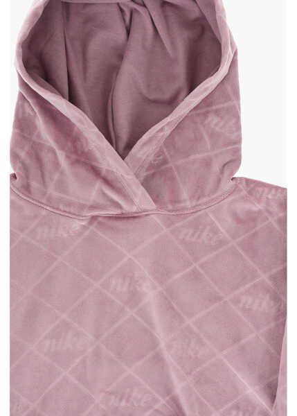 Bluze de trening Nike Velvet Hoodie And Pants Set With All-Over Logo Pink Baieti (BM 17031988) 3