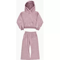 Bluze de trening Velvet Hoodie And Pants Set With All-Over Logo Baieti