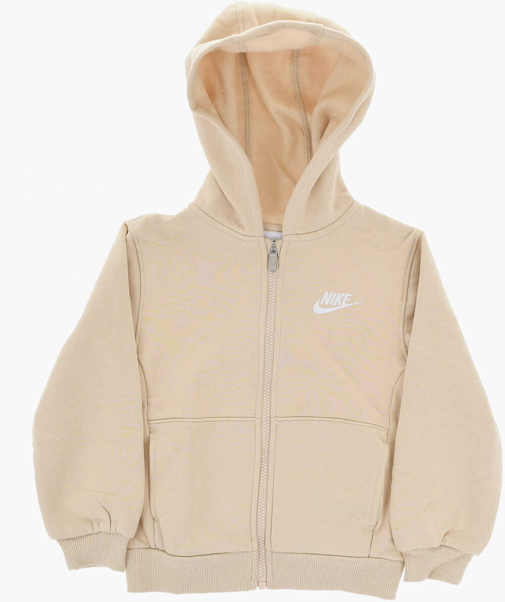 Bluze de trening Nike Solid Color Fleeced-Cotton Joggers And Hoodie Set Beige Baieti (BM 17031994) 2