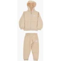 Bluze de trening Solid Color Fleeced-Cotton Joggers And Hoodie Set Baieti